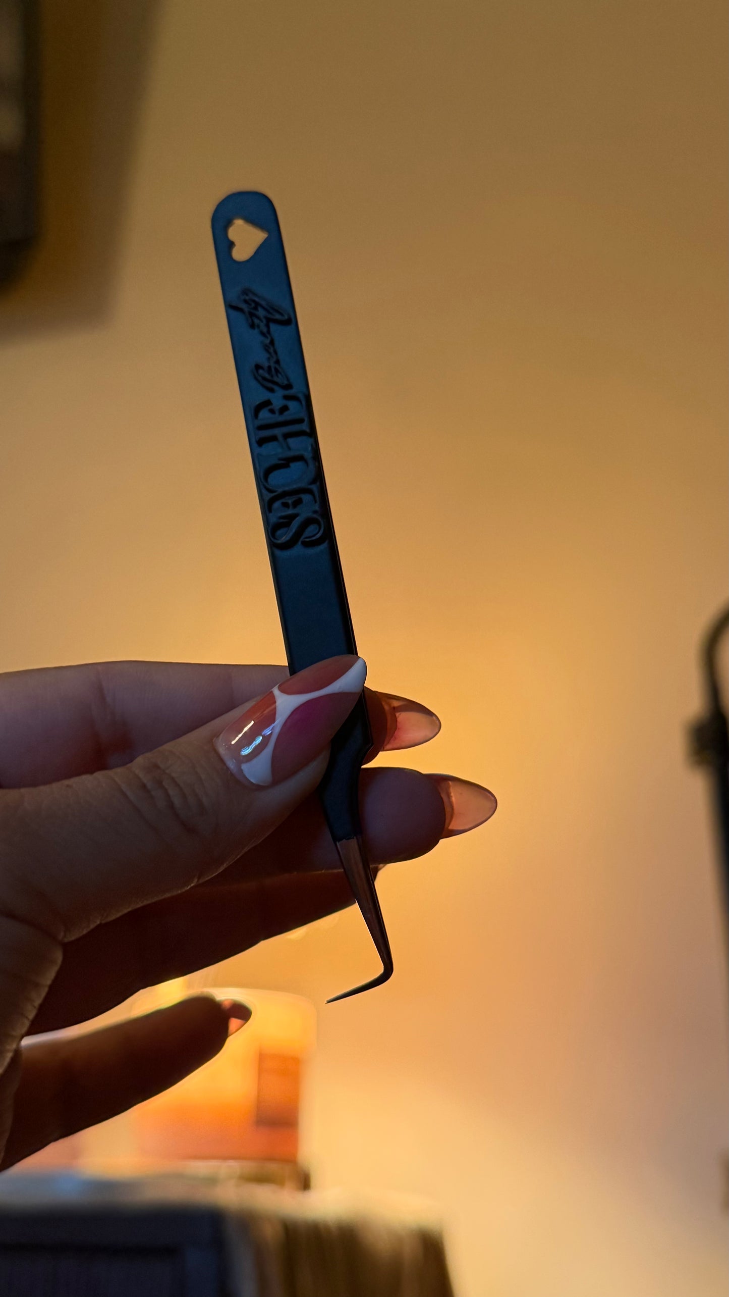 Midnight tweezer  (3d logo skinny fiber tip boot tweezer)