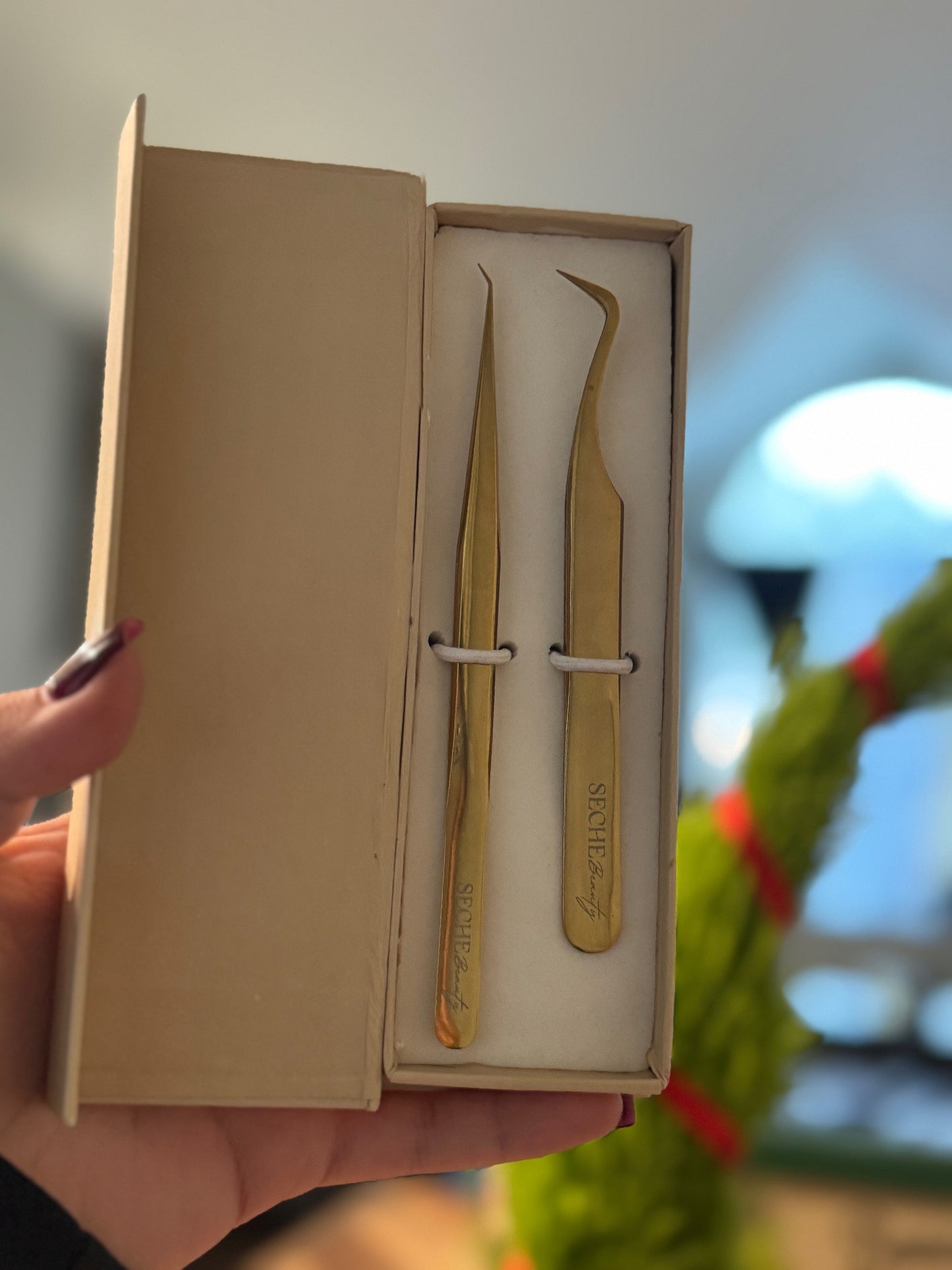 Gold duo tweezers