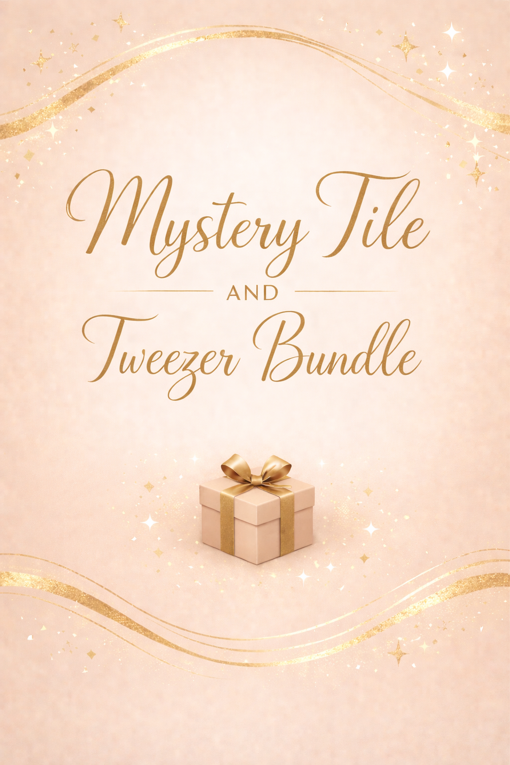 Mystery lash tile and tweezer bundle